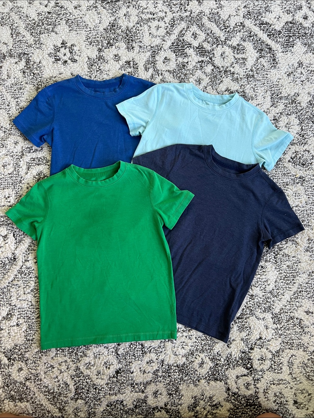 All in motion Kids Short-Sleeve Crewneck Tees - Navy, Light Blue, Green